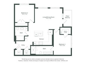 The Waylon | 2 Bed | 2 Bath 3311 floor plan